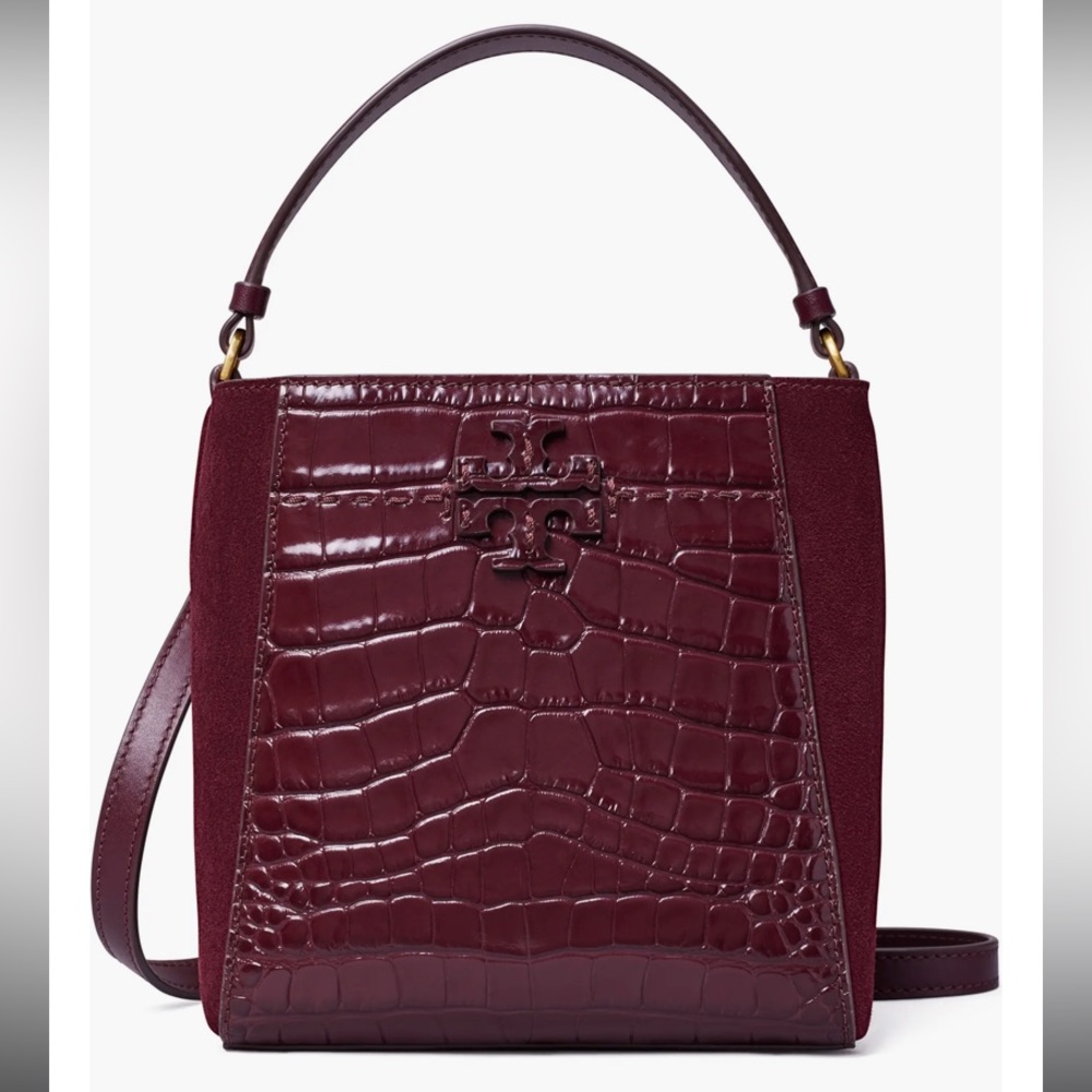Tory Burch Mcgraw Embossed Bucket Bag